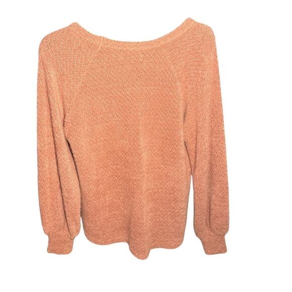 Hollister Pink Lightweight Fuzzy Soft V-neck Sweater Size Large‎ - Picture 4 of 6